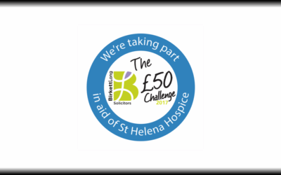 The Birkett Long £50 Challenge in aid of St Helena Hospice