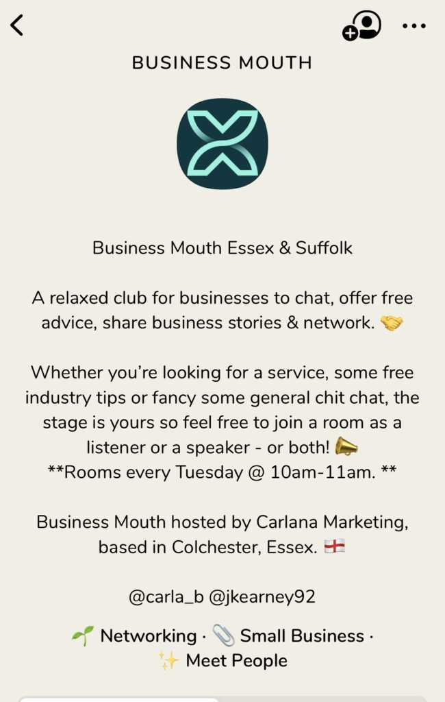 Business Mouth Clubhouse Club by Carlana Marketing