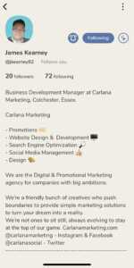 James Kearney | Carlana Marketing | Clubhouse profile