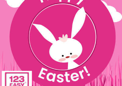 Happy Easter Bunny Post For 123EasyBooks Designed By Luke Tatchell For Koala Digital During His Digital Marketing Internship