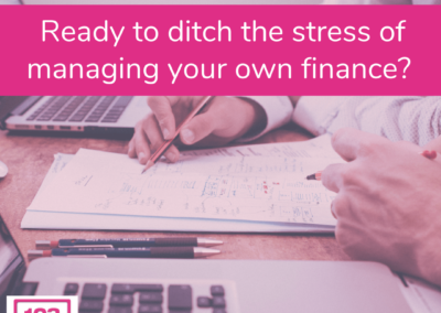Ready To Ditch The Stress Of Managing Your Own Finances Post For 123EasyBooks Designed By Luke Tatchell For Koala Digital During His Digital Marketing Internship
