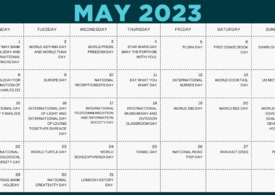 May Day Of The Year Calendar Made By Luke Tatchell For Koala Digital During His Digital Marketing Internship